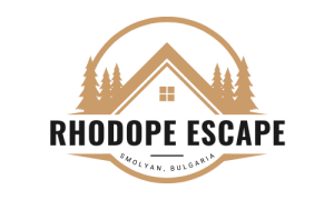 Brown Black Minimalist Pines House Logo